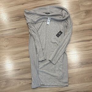 Express Heather Gray Ribbed Sweater Dress